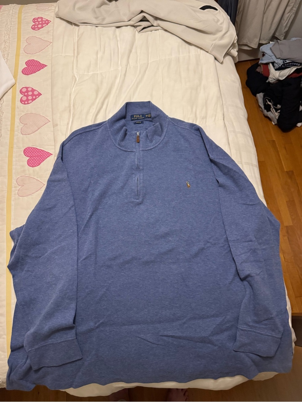 EUC Polo by Ralph Lauren Men's Blue Quarter-Zip Sweater Pullover 4XL